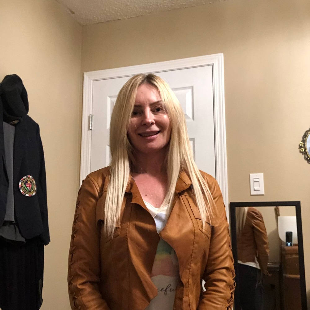 Gipsy Dharma custom made Two-Tone Brown leather Women's Leather Jacket - Picture 13 of 16